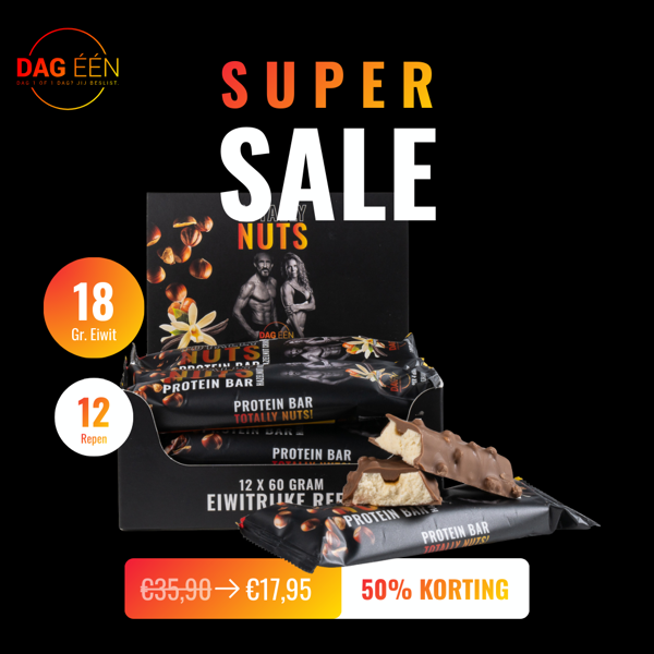 Totally Nuts eiwitreep per doos (12 stuks)