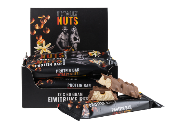 Totally Nuts eiwitreep per doos (12 stuks)